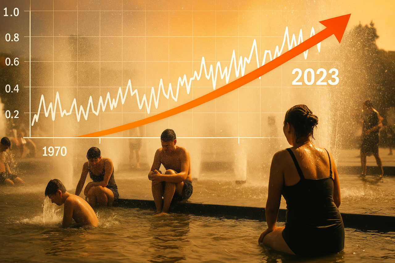Tutkijat eivät löytäneet muutosta ilmaston lämpenemisvauhdissa vuodesta 1970 huolimatta “kaikkien aikojen kuumimmasta vuodesta” 2023