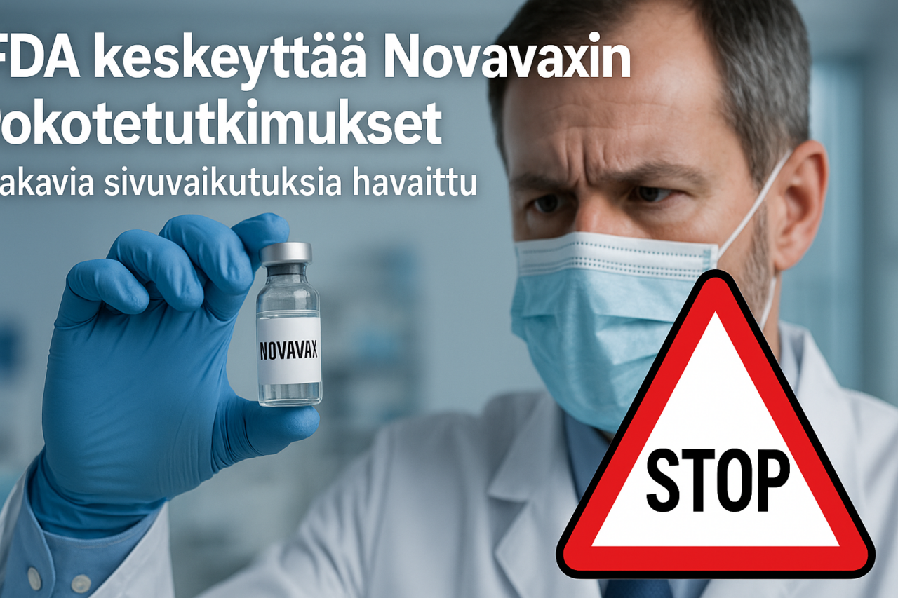 Vakavia sivuvaikutuksia – FDA asettaa hätäjarrun Novavax-rokotetutkimuksille