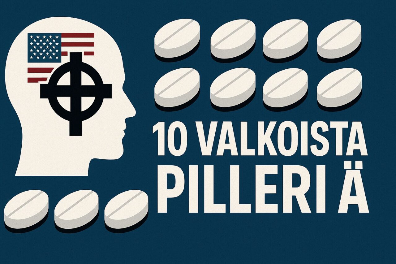 10 valkoista pilleriä