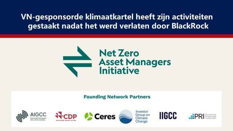 YK:n tukema ilmastokartelli on lopettanut toimintansa, kun BlackRock hylkäsi sen