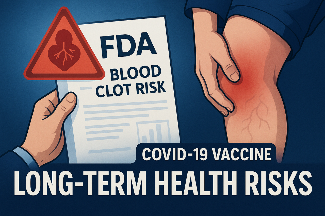 FDA myöntää, että Covid-rokotetuilla on veritulppariski jopa 15 vuoden ajan.