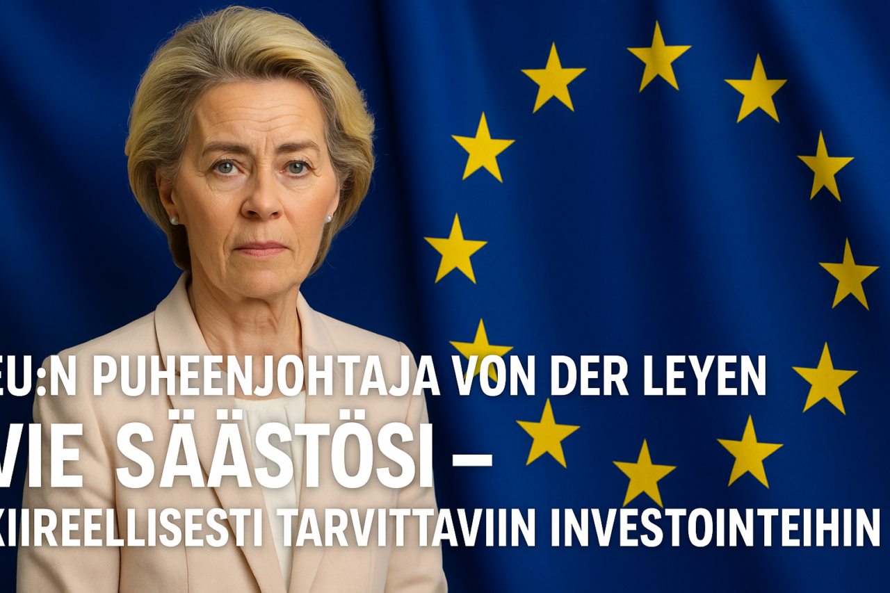 EU:n puheenjohtaja von der Leyen vie säästösi – “kiireellisesti tarvittaviin investointeihin”